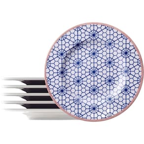 Jogo Pratos Sobremesa Lanche 4pçs 4 Pessoas Abstratta 21cm