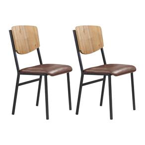 Cadeiras para Sala de Jantar 2 Unidades Confort marrom / preto