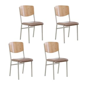 Cadeiras para Sala de Jantar 4 Unidades Confort Bege / Champanhe