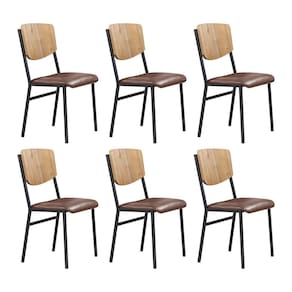 Cadeiras para Sala de Jantar 6 Unidades Confort marrom / preto