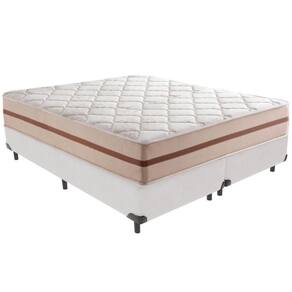 Cama Box Branco E Colchão Classic 22 Cm Molas Ensacadas Queen Anjos