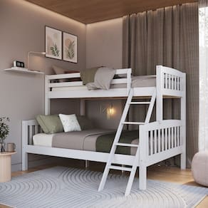 Beliche Casal e Solteiro em Madeira Maciça Twink Branco