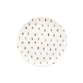 Prato Sobremesa Em Cerâmica Flat Samambaia 20cm Oxford