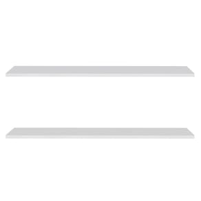 Prateleira Flutuante Para Lavanderia Kit 2 Suporte Invisível 68cm Yara Branco - Lumil