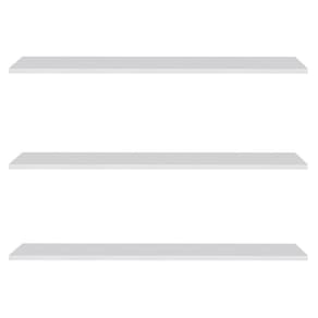 Prateleira Flutuante Para Escritório Kit 3 Suporte Invisível 91cm Yara Branco - Lumil