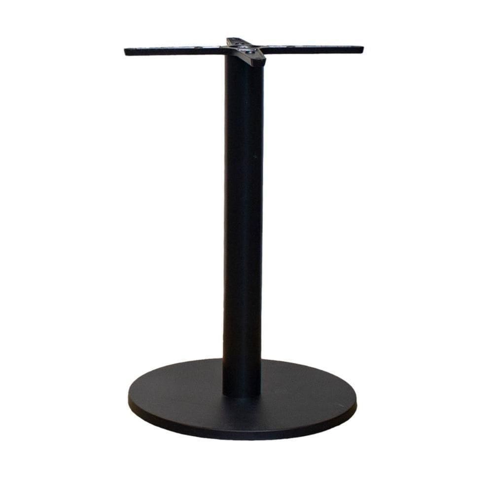 Base De Mesa De Jantar Redonda Pisa Beta Fratini 72 Cm Altura Em Aço Cor Preto Com Disco Redondo