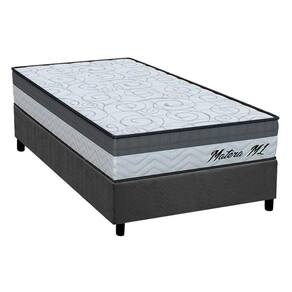 Conjunto Box Solteiro: Colchão Anatômico Orthoflex D33 - Matera Ml + Base Crc Suede Gray(88x188)