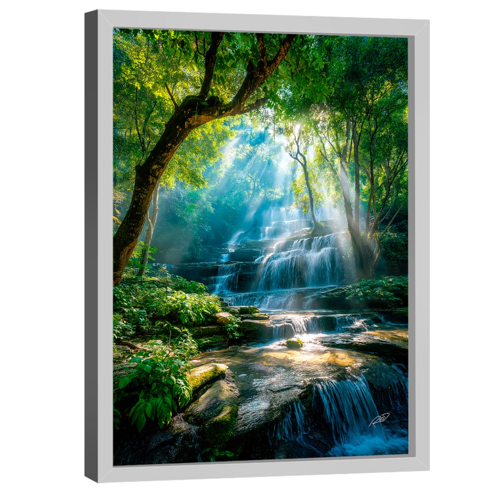 Quadro Decorativo Cachoeira Raios de Luz