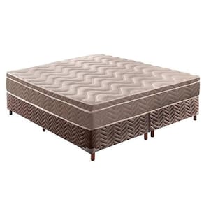 Conjunto Box King: Colchão Anatômico Paropas D33- Confort Ultra Firme + Base Crc Fantasy Brown(193x203)