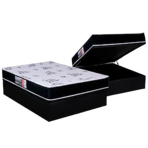 Conjunto Box Baú Casal: Colchão Espuma Orthoflex D28 + Base Crc Courano Black(138x188)