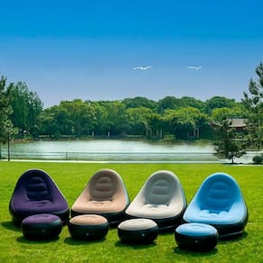 Sofá Inflável Ideal Para Viagem Com Encosto Suave