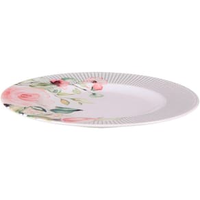 Kit Jogo Prato Raso Jantar 6pçs 6 Pessoas Chá Ornatta 28cm