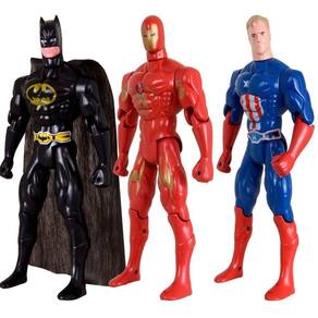 Kit Trio Heróis Batmam Traje Capitão America Homem De Ferro