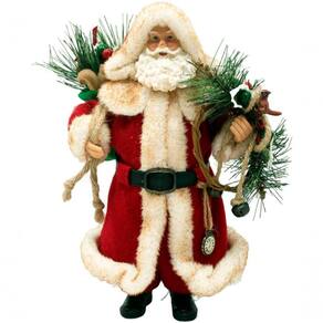 Decoração Papai Noel Tradicional Vintage Colecionável 30cm