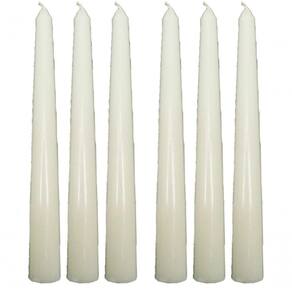 Conjunto 9 Vela Natalina Decoração Branca Para Castiçal 21cm