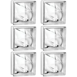 Kit 6 Tijolos Bloco De Vidro Raio Crystal 19x19x8 Tradestar