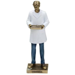 Estatueta Decoração Dentista Odontólogo Enfeite Resina 25cm