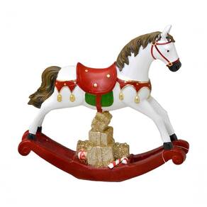 Estatueta Cavalo De Balanço Presentes Carrossel Resina 17cm