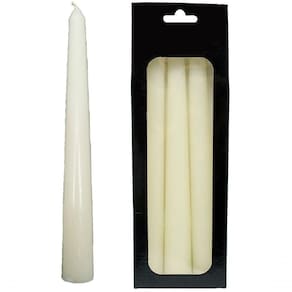 Conjunto 6 Vela Natalina Decoração Branca Para Castiçal 21cm