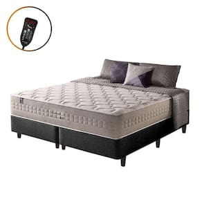 Cama Box King Preta + Colchão Molas Magnético Phoenix 193cm