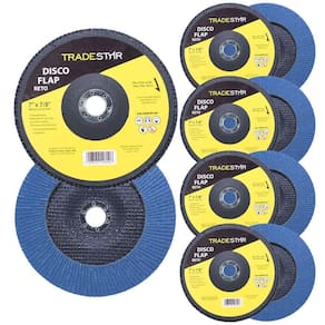 Kit Disco De Lixa Flap 7 Pol Grão 100 Lixadeira 10 Un Reto