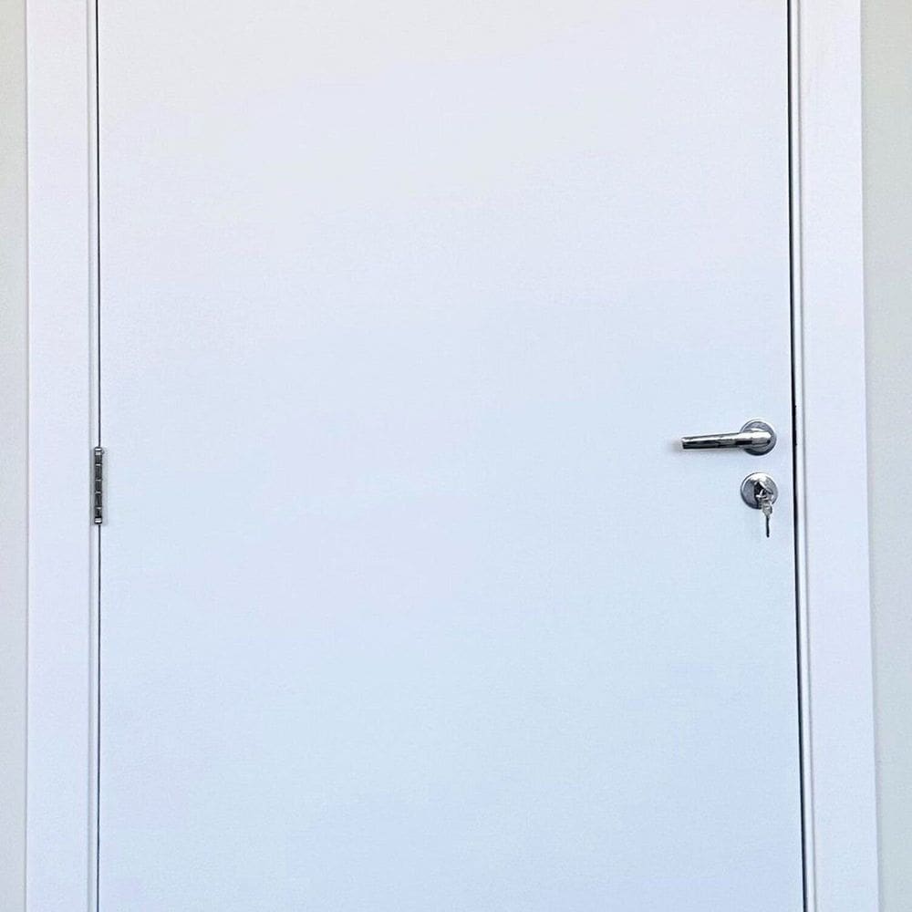 Kit Porta Pronta com Fechadura e Abertura Lado Direito 210 X 82cm Branco Alpes
