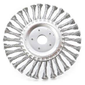 Escova De Aço Inox Circular Rotativa Torcida 7 180mm