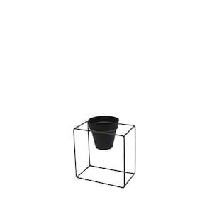 Suporte De Ferro Quadrado Parede 25 X 25 Cm Sem O Vaso Grafite Sólido