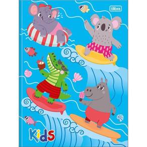 Caderno Universitário Sapeca Masculino Tilibra Capa Dura Brochura - 48 Folhas Kids Azul Claro