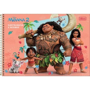 Caderno De Desenho Moana Tilibra - 80 Folhas Personagens