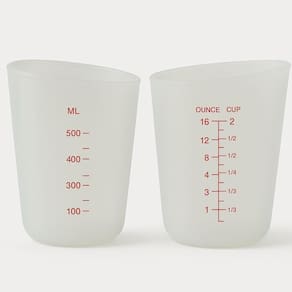 Copo Medidor Dosador Silicone Flexivel Jarra Medidora Graduado 500ml Quimica Confeitaria Xicara Cozinha Culinaria Multiu