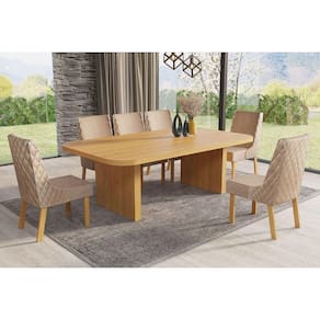 Conjunto Mesa E 6 Cadeiras Infinity Sauipe Bom Pastor marrom