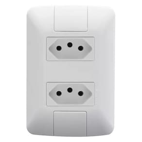 Conjunto 4x2 Com 2 Tomada 2p+t Tramontina Aria 10 A 250 V Branco