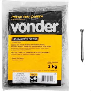 Prego Sem Cabeça 12 X 12 Polido 1 Kg Vonder