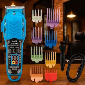 Maquina Elétrica De Cabelo Com Pentes De Cores
