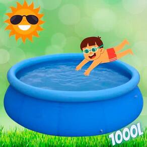 Piscina 1000L Infantil Azul Para Aproveitar O Dia