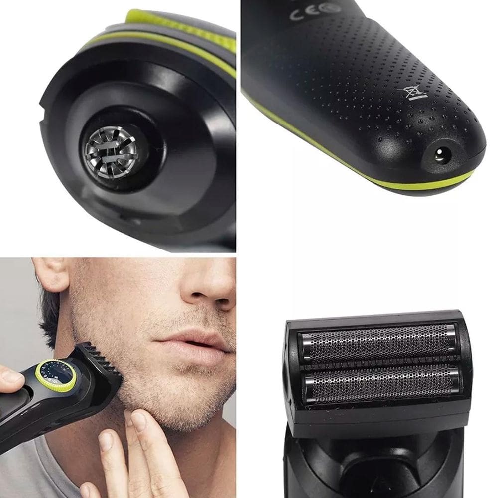 Barbeador Corte Precisão Corpo Portátil Recarregável Led