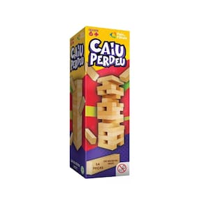 Jogo Caiu Perdeu Torre Madeira Equilíbrio Brinquedo Pais & F
