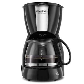 Cafeteira Britânia CP15 Vidro Preto Com Inox 110V