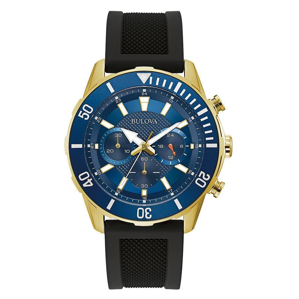 Relógio Bulova Classic Chronograph 6 Hand Gold 100m com pulseira