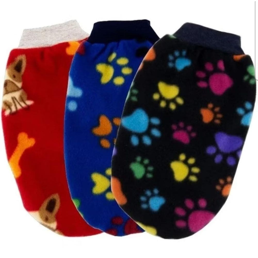 Kit C/3 Roupinhas Soft Inverno Cores Diversas Para Cachorro Nº012