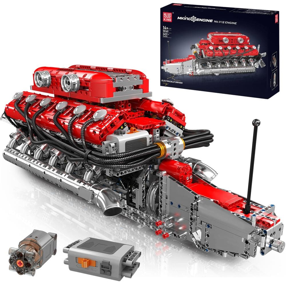 Kit de motor modelo Mold King V12 Engine 3472 unidades para crianças maiores de 8 anos
