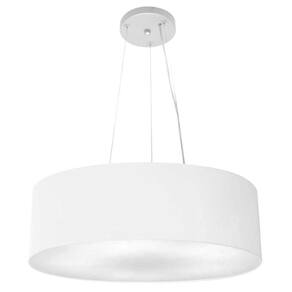 Lustre Pendente Cilíndrico Vivare Md-4134 Cúpula em Tecido 50x15cm - Bivolt
