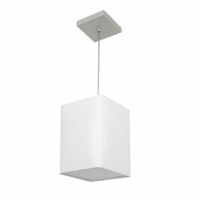 Lustre Pendente Quadrado Vivare Md-4007 Cúpula em Tecido 25/16x16cm - Bivolt