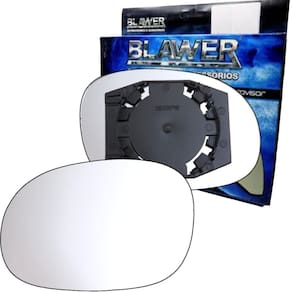 97505 - Vidro Espelho Retrovisor Lado Esquerdo Com Base Peugeot 206 2004 a 2007 Peugeot 207 2008 a 2012 - Blawer