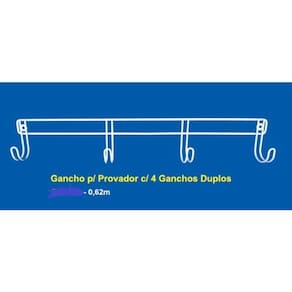 Gancho Simples Para Provador Com 4 Ganchos Duplos
