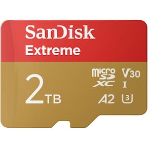 Cartão de memória SanDisk Extreme microSDXC 2TB UHS-I com adaptador