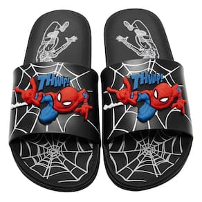 Chinelo Infantil Grendene Homem Aranha View II Gaspea Menino - Preto e Cinza