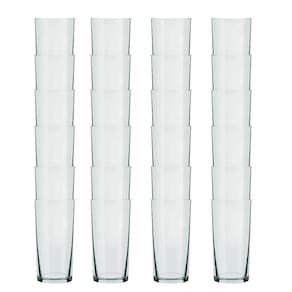 Jogo De 24 Copos De Vidro Cylinder Long Drink 350ml Nadir