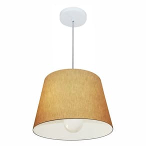 Lustre Pendente Cone Vivare Md-4240 Cúpula em Tecido 30/40x30cm - Bivolt